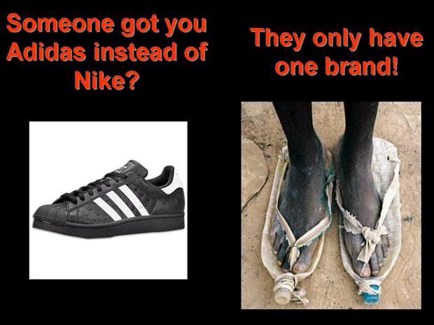 some one got you adidas instead of nike